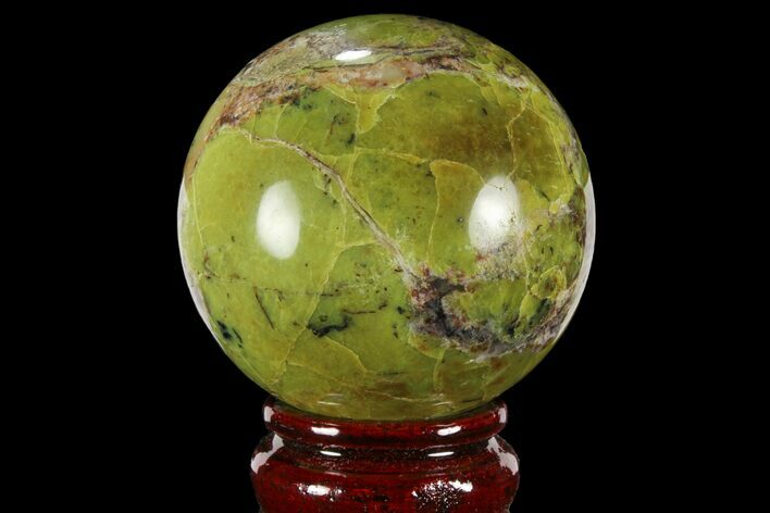 Polished Green Opal Sphere - Madagascar #95855